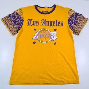 Hardwood Classics Old School LA Lakers Printed Team Tee Adult Size L Unisex